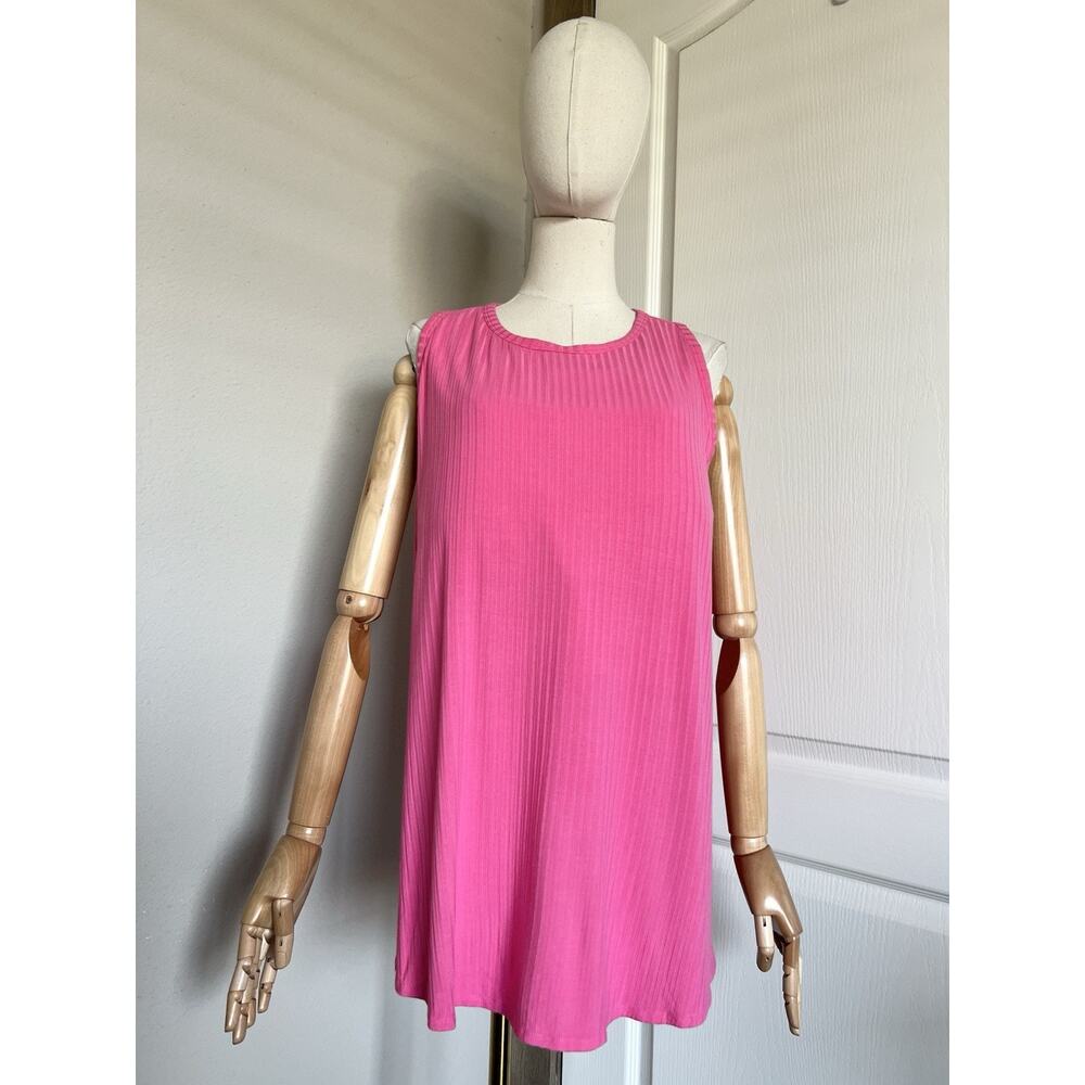 SHEBIRD Women's Ribbed The Freedom Racerback Bra Tank Top Pink Size 9 US 3XL